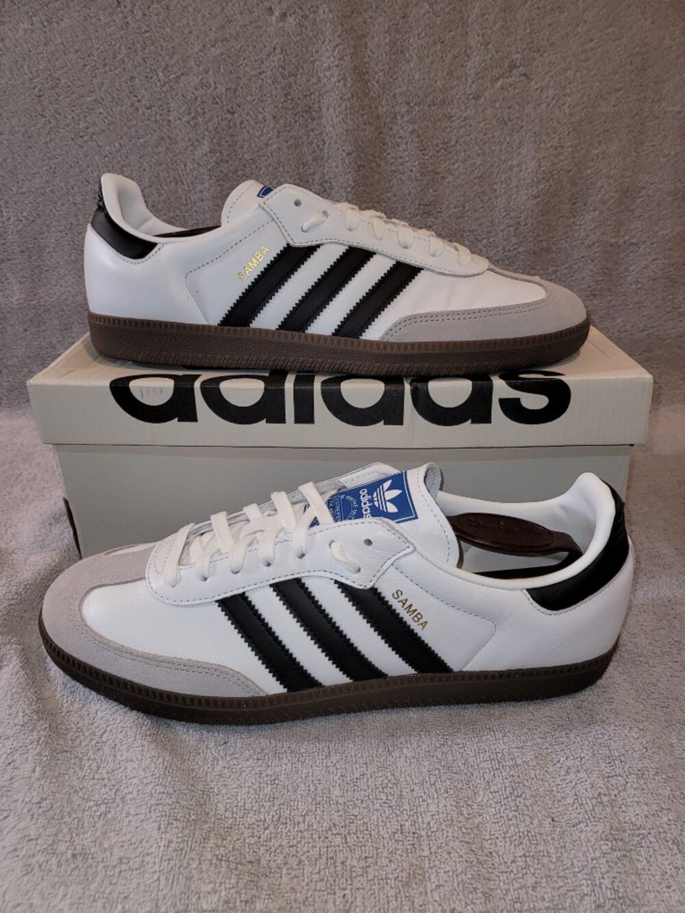 Adidas Samba OG Originals White Black Gum B75806 Mens Size 910 Sneakers (#2816)